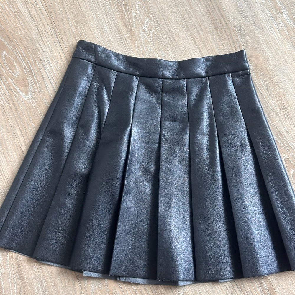 Sunday Best Black Pleated Skater Skirt